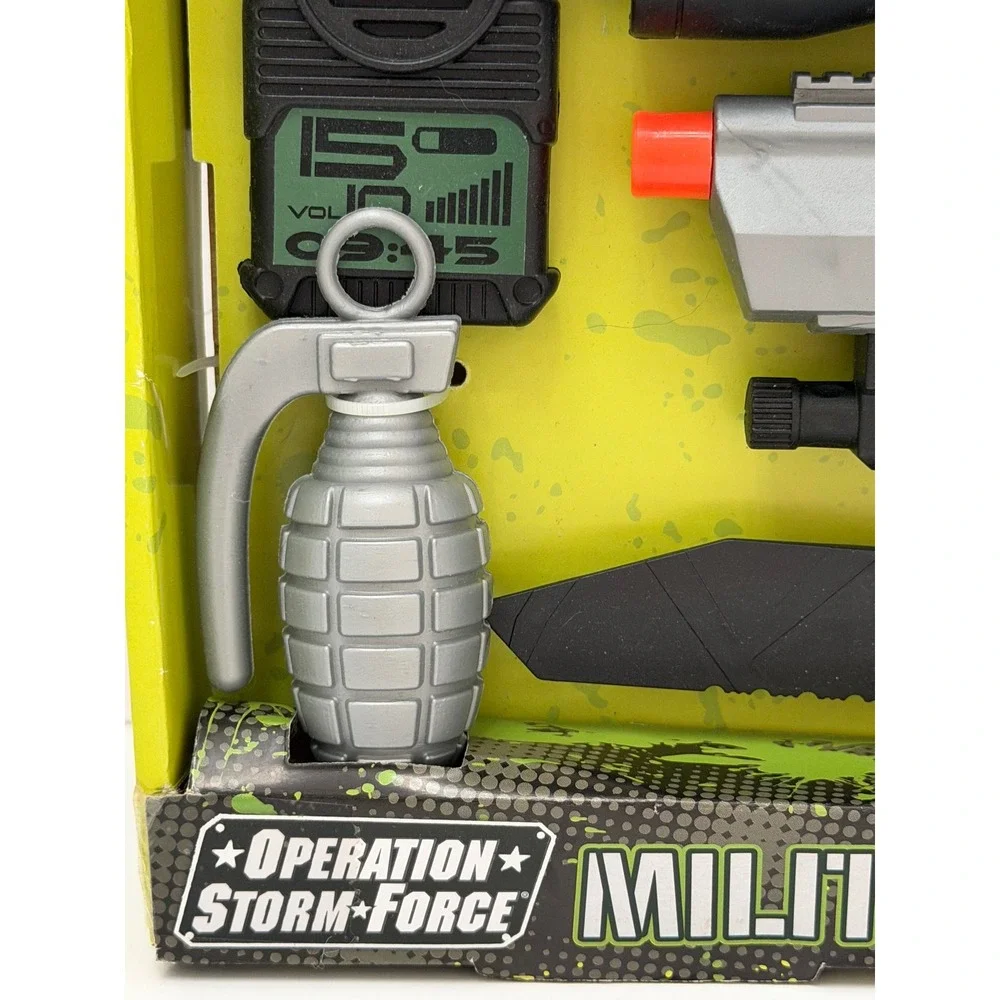 Operation Storm Force Military Playset Toy Gun Scope Walkie Talkie Grenade 93001